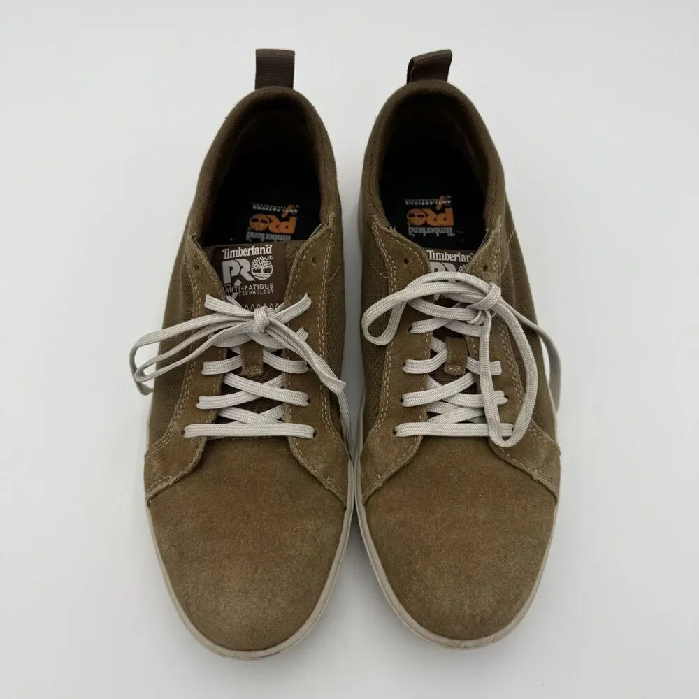 Timberland Mens 8 PRO Berkley‎ Oxford Composite Safety Toe Brown camel suede